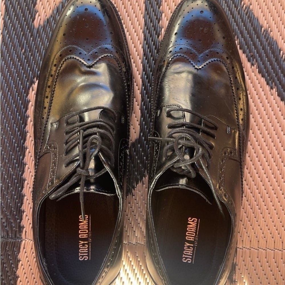 Stacy Adams Black Brogue Men's Oxfords